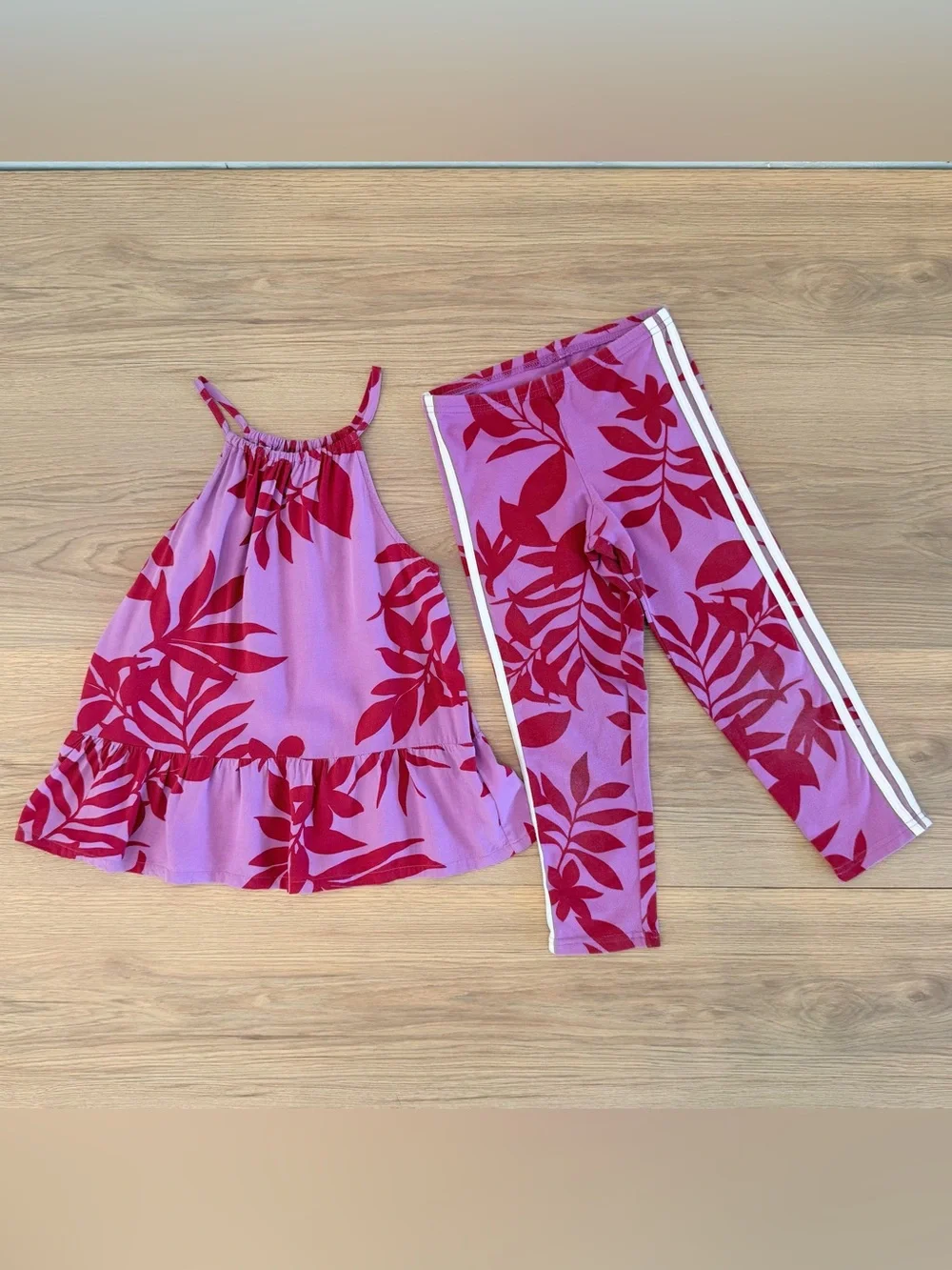 Old Navy Purple and Red Floral Girls' Summer Set- Girls 8
